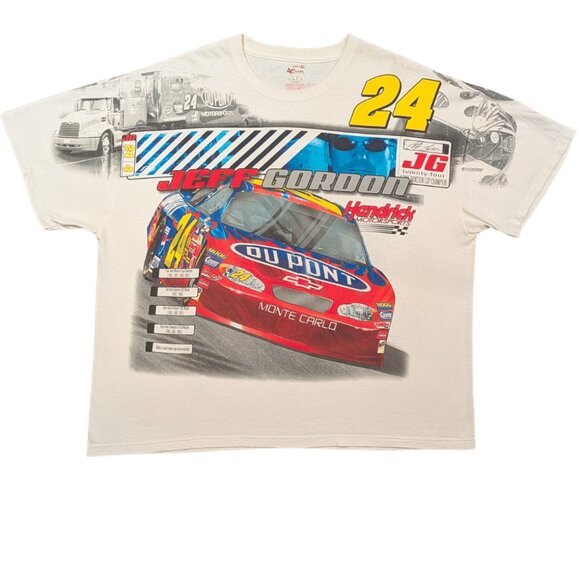 SOLD Vintage Chase Jeff Gordon All Over Print T Shirt DuPont Size 2XL Men - Picture 1 of 7